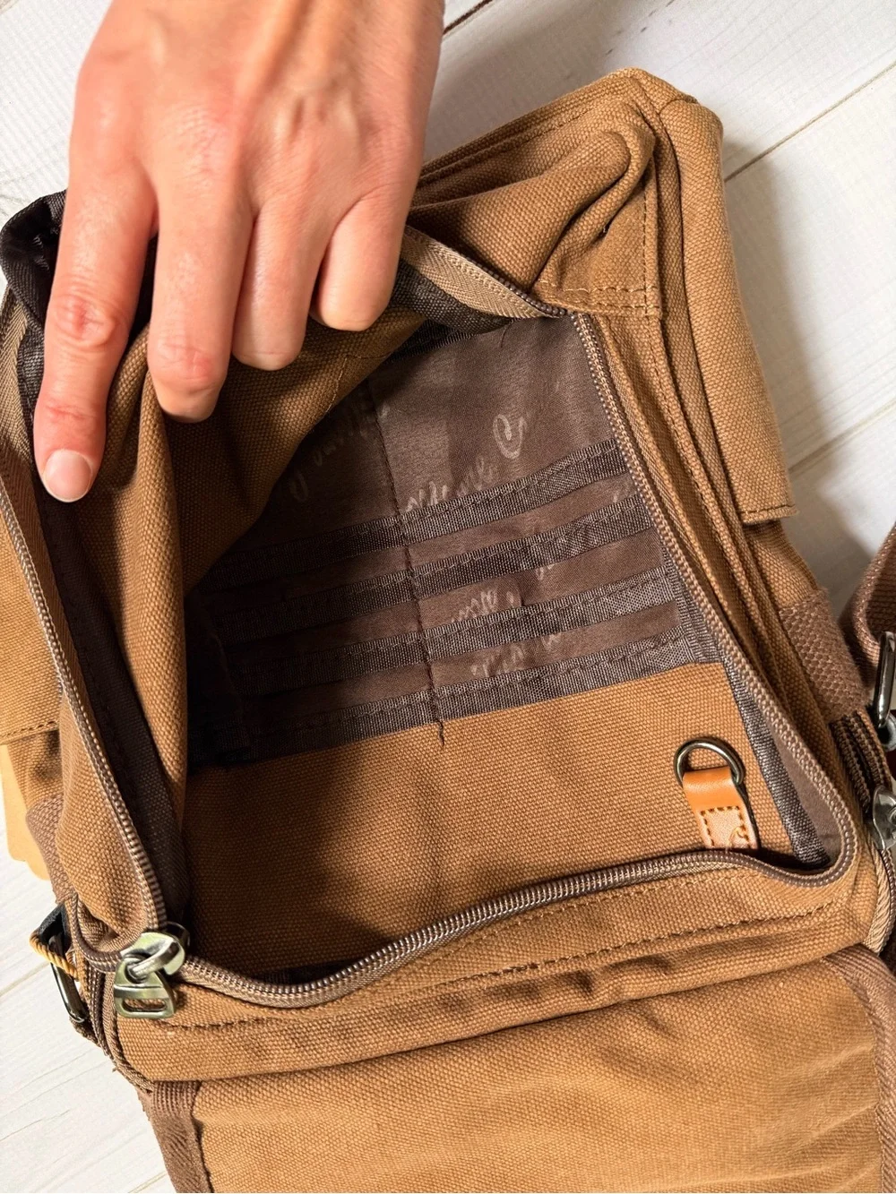 Moore Carden Brown Crossbody Messenger Bag for Men